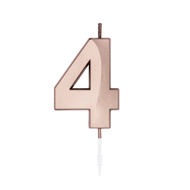 Kagelys Metallic Rosa Guld Tal 4 - 6cm