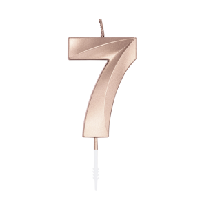 Kagelys Metallic Rosa Guld Tal 7 - 6cm