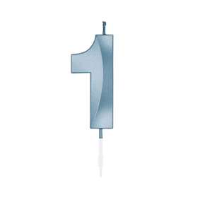 Kagelys Metallic Lysebl� Tal 1 - 6cm