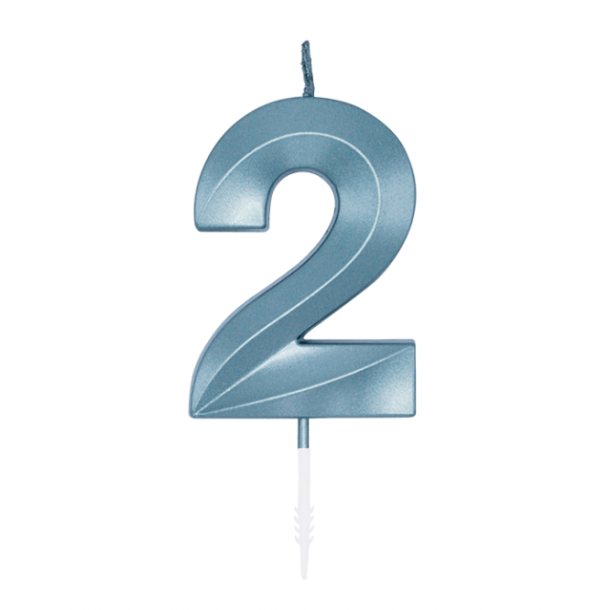 Kagelys Metallic Lysebl� Tal 2 - 6cm