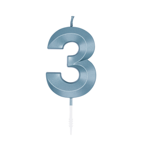 Kagelys Metallic Lysebl� Tal 3 - 6cm