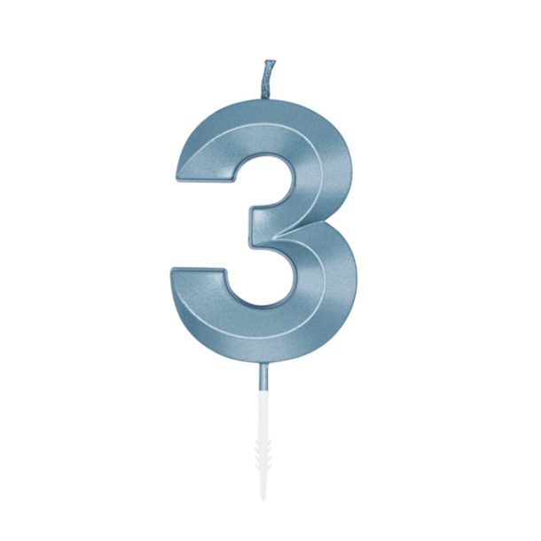 Kagelys Metallic Lysebl� Tal 3 - 6cm