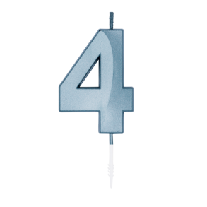 Kagelys Metallic Lysebl� Tal 4 - 6cm