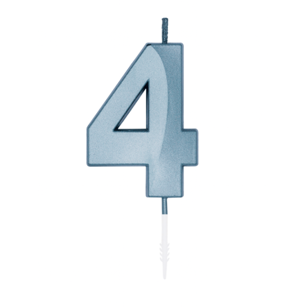 Kagelys Metallic Lysebl� Tal 4 - 6cm