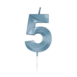 Kagelys Metallic Lysebl� Tal 5 - 6cm