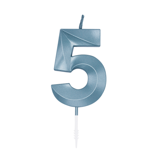 Kagelys Metallic Lysebl� Tal 5 - 6cm