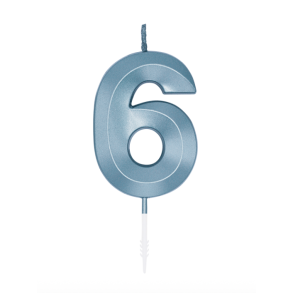 Kagelys Metallic Lysebl� Tal 6 - 6cm