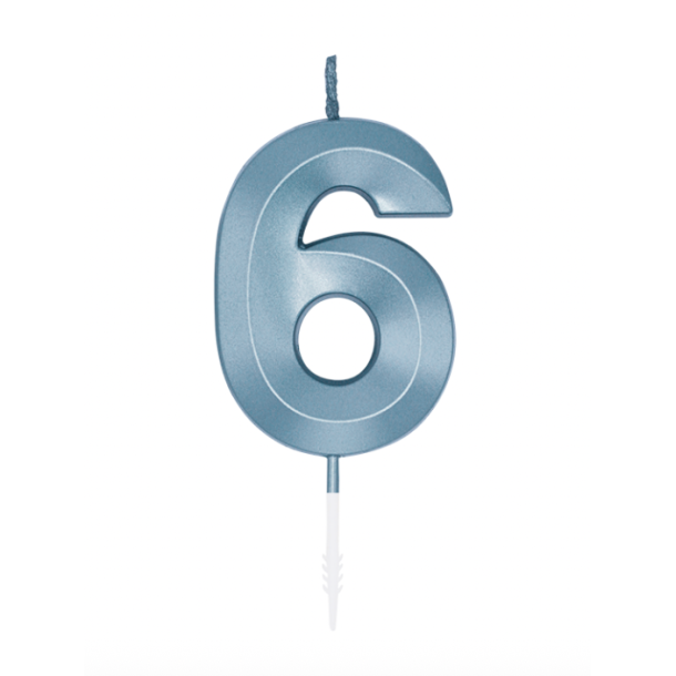 Kagelys Metallic Lysebl� Tal 6 - 6cm