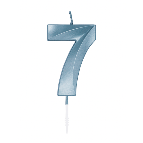 Kagelys Metallic Lysebl� Tal 7 - 6cm