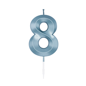 Kagelys Metallic Lysebl� Tal 8 - 6cm