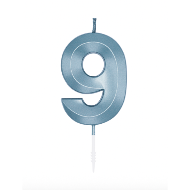 Kagelys Metallic Lysebl� Tal 9 - 6cm