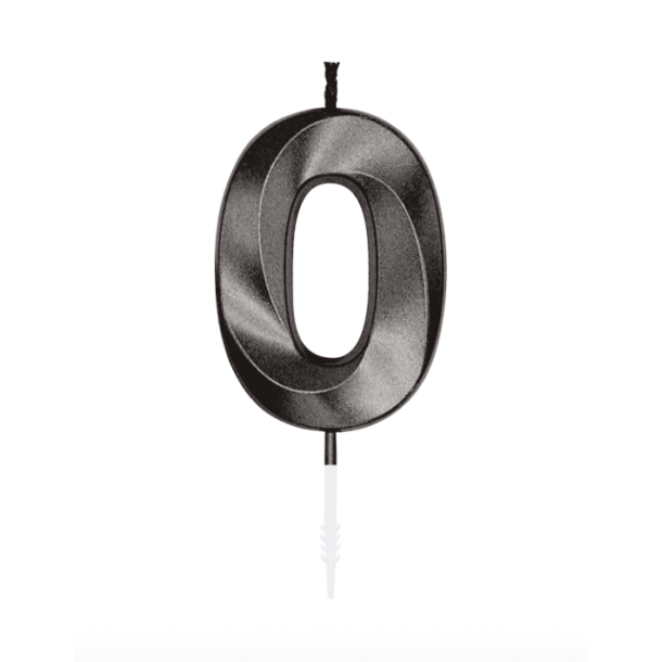 Kagelys Metallic Sort Tal 0 - 6cm