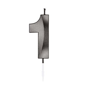 Kagelys Metallic Sort Tal 1 - 6cm