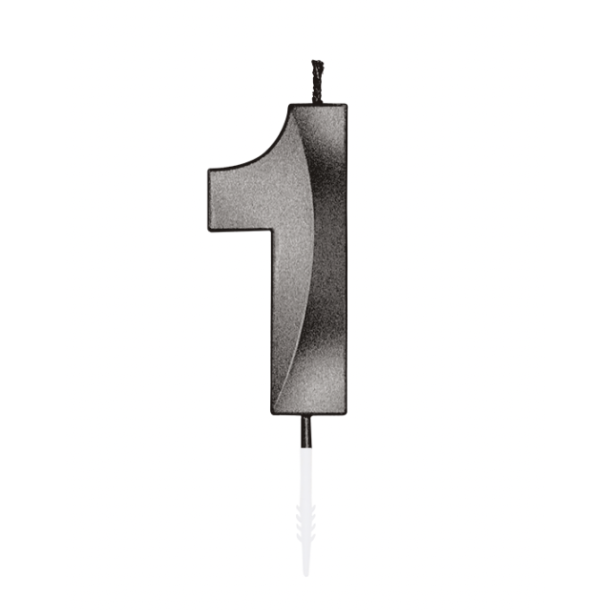 Kagelys Metallic Sort Tal 1 - 6cm