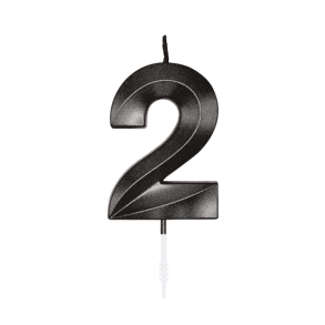 Kagelys Metallic Sort Tal 2 - 6cm