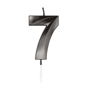 Kagelys Metallic Sort Tal 7 - 6cm