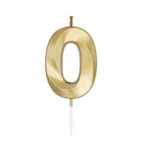 Kagelys Metallic Guld Tal 0 - 6cm