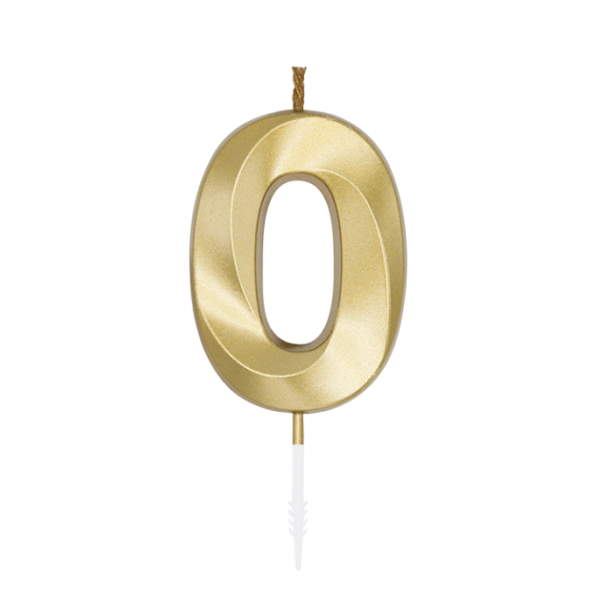 Kagelys Metallic Guld Tal 0 - 6cm