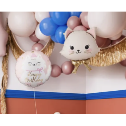 Folieballon Kat Happy Birthday - 35cm