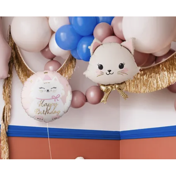 Folieballon Kat Happy Birthday - 35cm