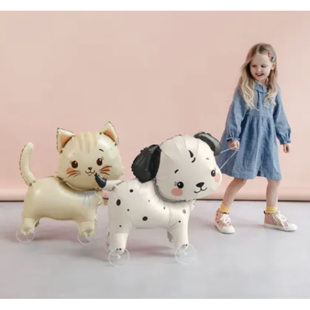 Folieballon Hund p� Hjul - 70x59cm