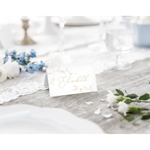 Bordkort Guld Grene - 10stk