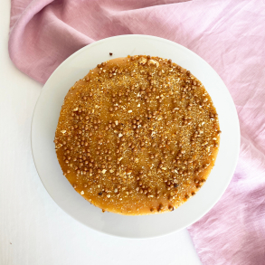 Brownie med appelsinganche og karamel