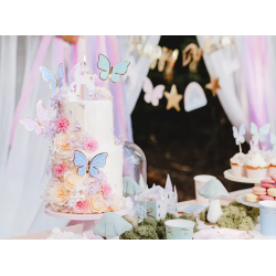 Cake topper Sommerfugl - 9stk