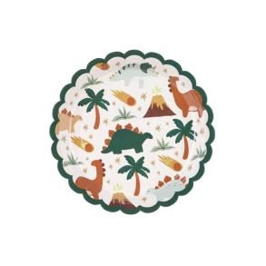 Tallerkner Dinosaur 18 - 6stk