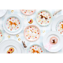 Tallerkner Hest 18 - 6stk