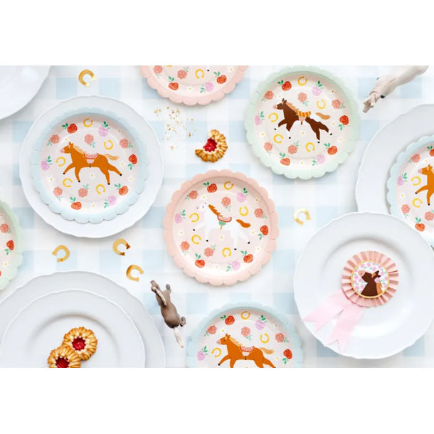 Tallerkner Hest 18 - 6stk