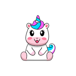 Luksus Sukkerprint Unicorn 5 - 15stk