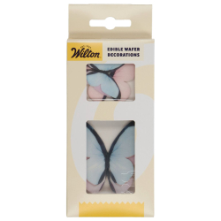 Wilton Vaffel Sommerfugle Pastel - 8stk