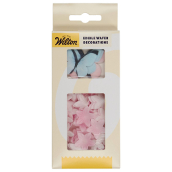 Wilton Vaffel Blomster &amp; Sommerfugle Pastel Pink - 30stk