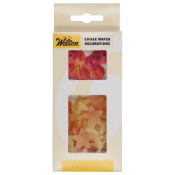 Wilton Vaffel Blomster &amp; Sommerfugle Orange Pink - 30stk