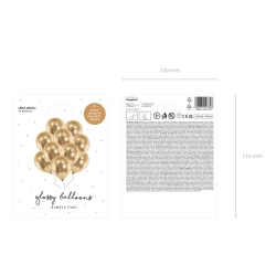 Balloner Kraftige Metallisk Guld 30cm - 10stk