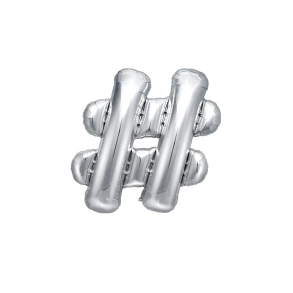 Folieballon Bogstav # S�lv - 35cm