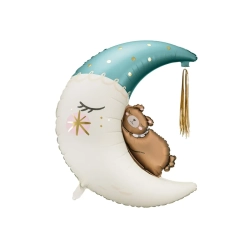 Folieballon Bamse Mne Lysebl - 80x98cm