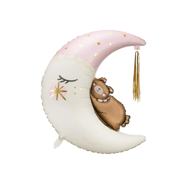 Folieballon Bamse Mne Lyserd - 80x98cm