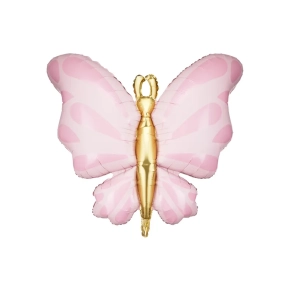 Folieballon Sommerfugl Pink - 69x69cm