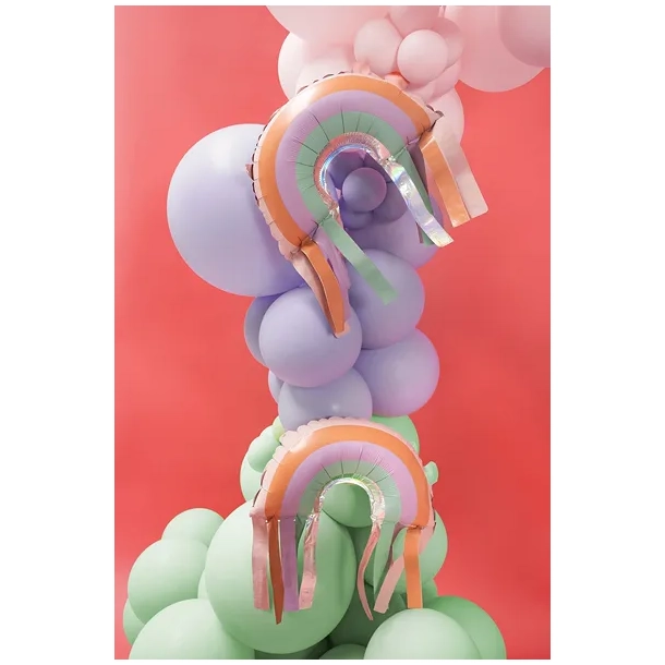 Folieballon Regnbue 38x41cm - 3stk