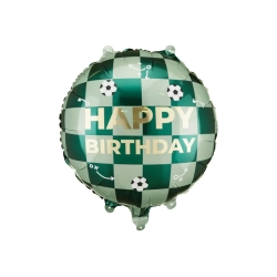 Folieballon Fodbold Happy Birthday - 35cm