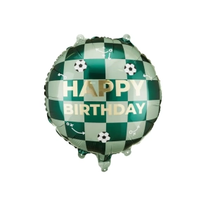 Folieballon Fodbold Happy Birthday - 35cm