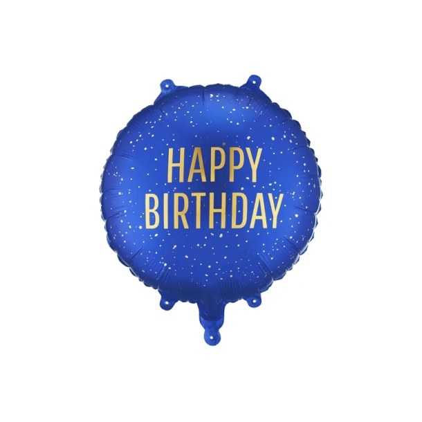 Folieballon Happy Birthday Bl� - 35cm