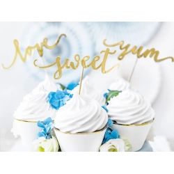 Cake Topper Love Guld - 6stk