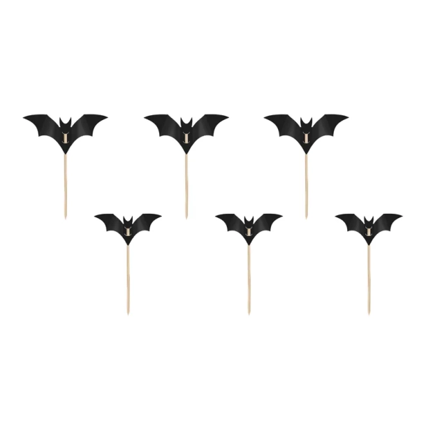 Cake Topper Flagermus - 6stk