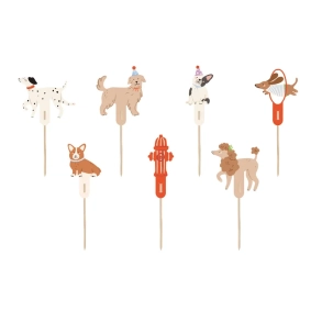 Cake Topper Hund - 7stk