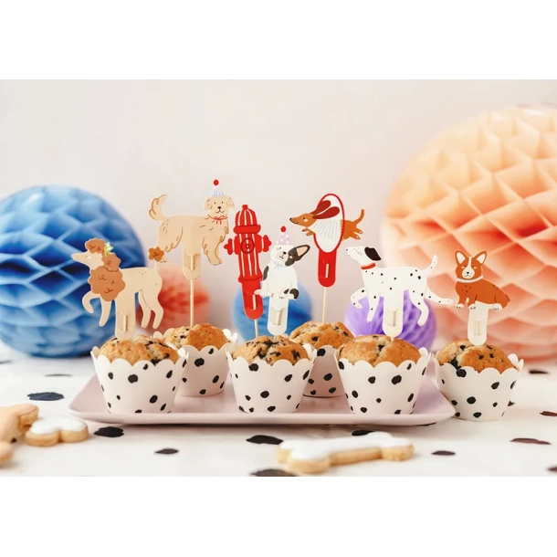 Cake Topper Hund - 7stk