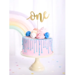 Cake Topper One - Guld