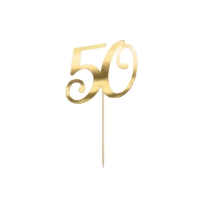 Cake Topper Tal 50 - Guld